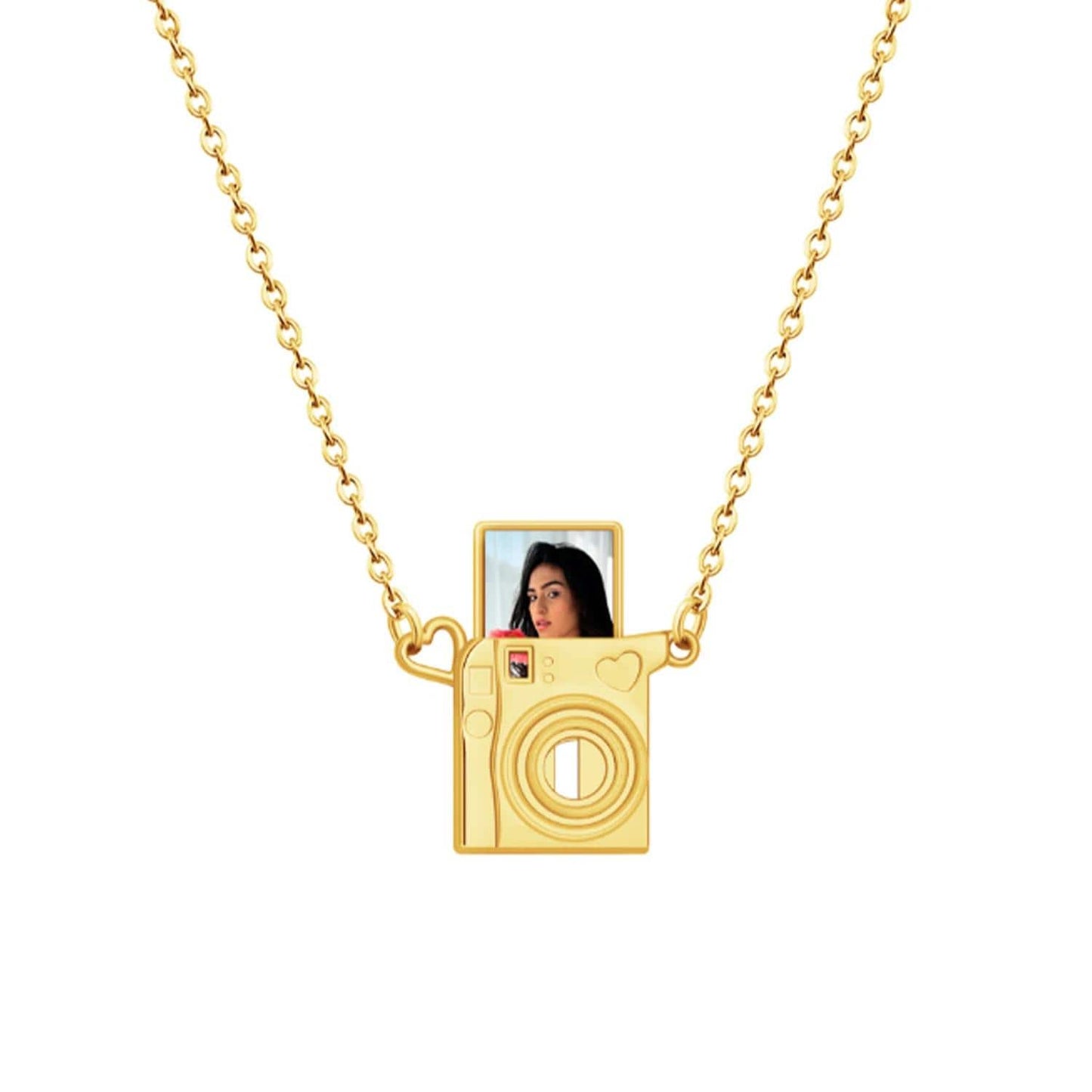 Camera Photo Locket Necklace: Personalized Picture Pendant, Stainless Steel Jewelry Gift for Her