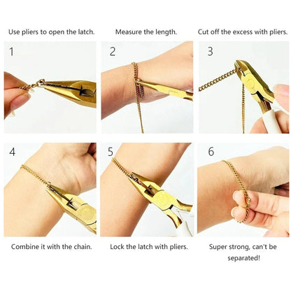 Permanent DIY Bracelet Kit: Forever Jewelry, Waterproof Stainless Steel Chains
