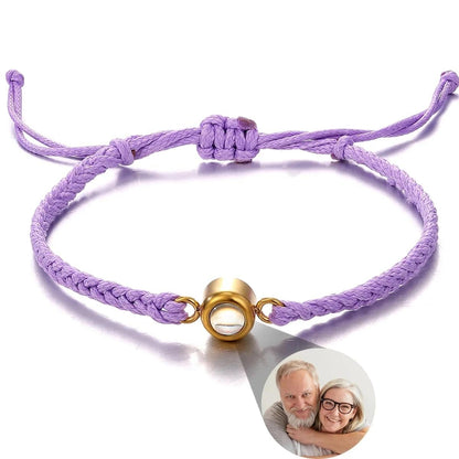 Custom Photo Projection Bracelet: Couples Matching Bracelets, Memorial Jewelry