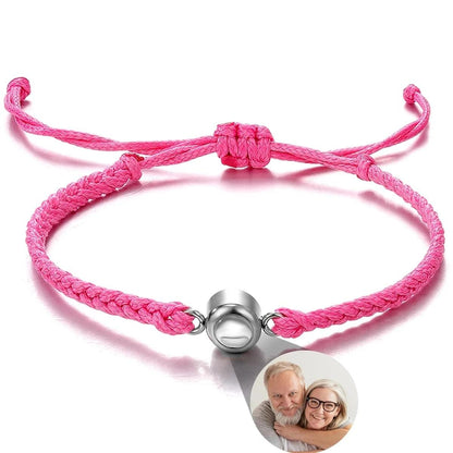 Custom Photo Projection Bracelet: Couples Matching Bracelets, Memorial Jewelry