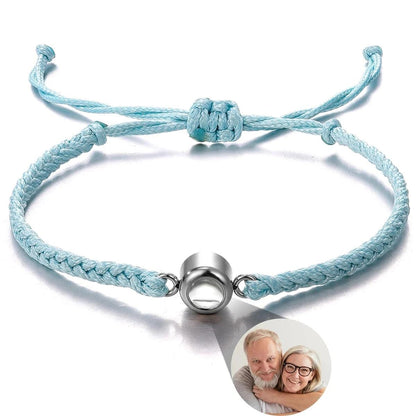 Custom Photo Projection Bracelet: Couples Matching Bracelets, Memorial Jewelry