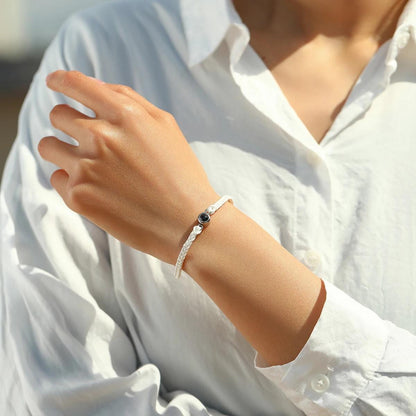 Custom Photo Projection Bracelet: Couples Matching Bracelets, Memorial Jewelry