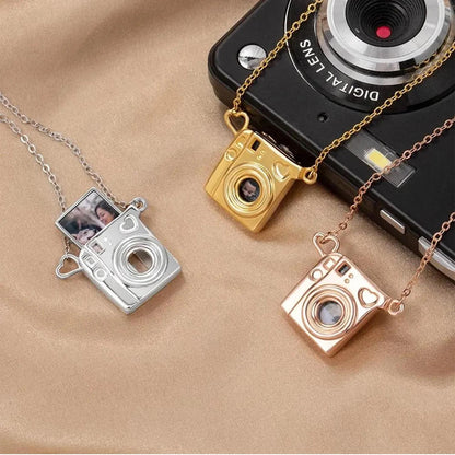 Camera Photo Locket Necklace: Personalized Picture Pendant, Stainless Steel Jewelry Gift for Her