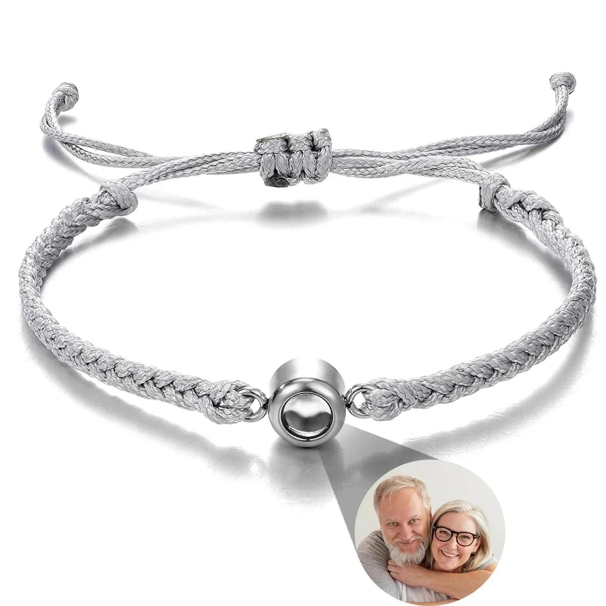 Custom Photo Projection Bracelet: Couples Matching Bracelets, Memorial Jewelry