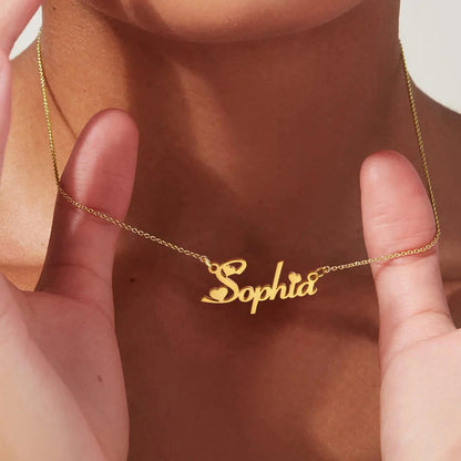 Custom Gothic Name Necklace: Personalized Old English Letter Jewelry