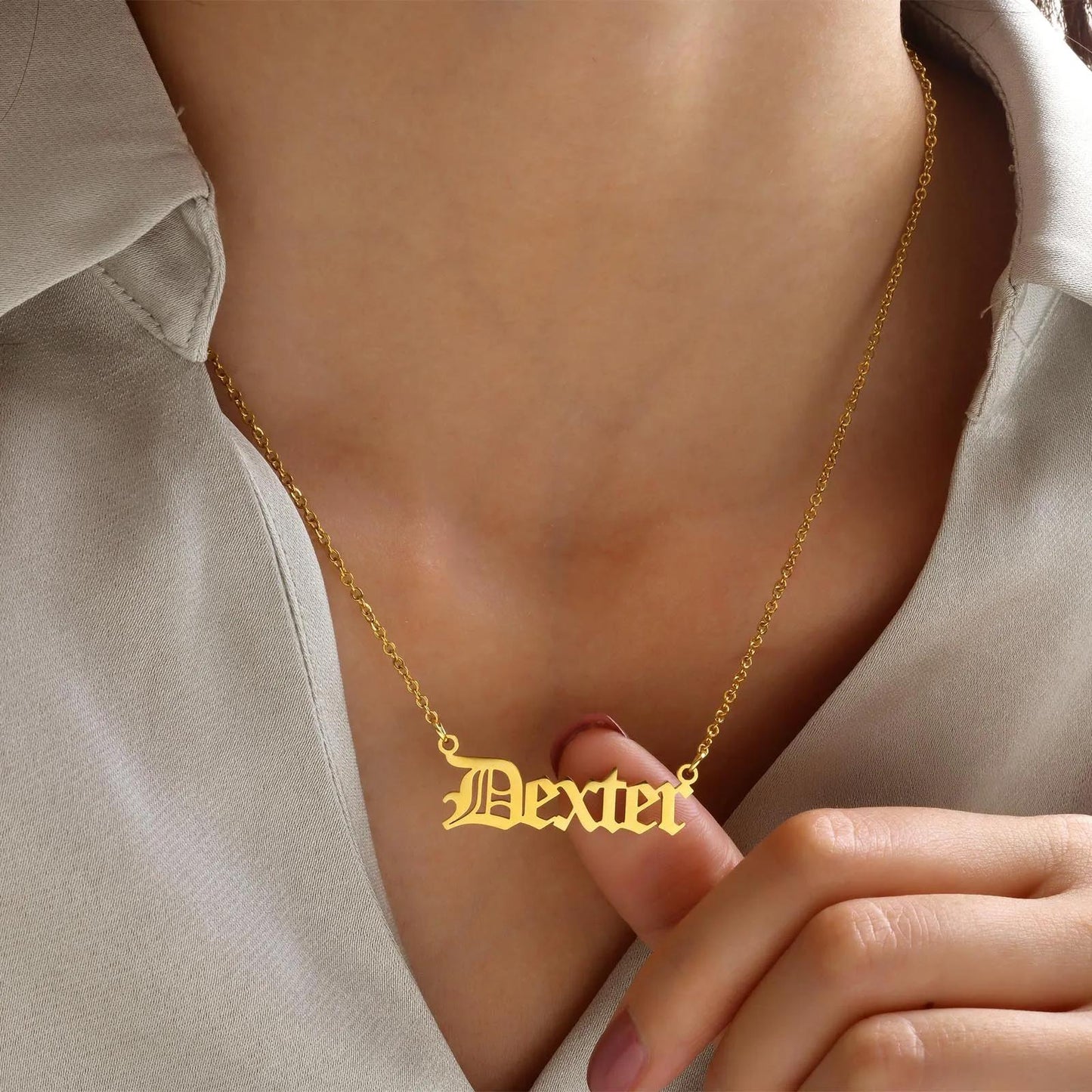 Personalized Script Name Necklace: Classic Custom Jewelry with Butterfly Accent