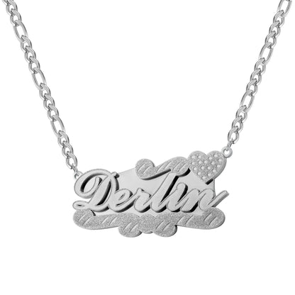 Personalized Gold Name Necklace: Custom Stainless Steel Nameplate, Tarnish Free Waterproof Jewelry