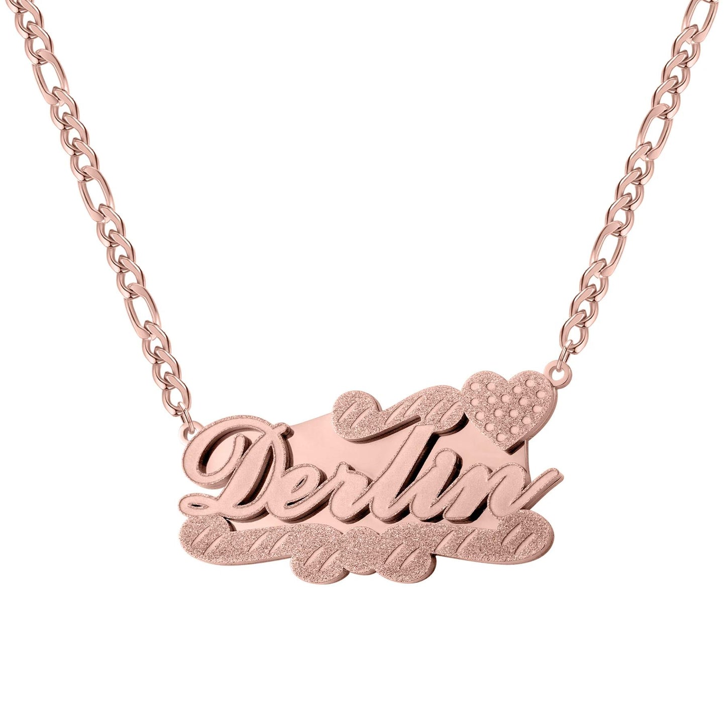 Personalized Gold Name Necklace: Custom Stainless Steel Nameplate, Tarnish Free Waterproof Jewelry
