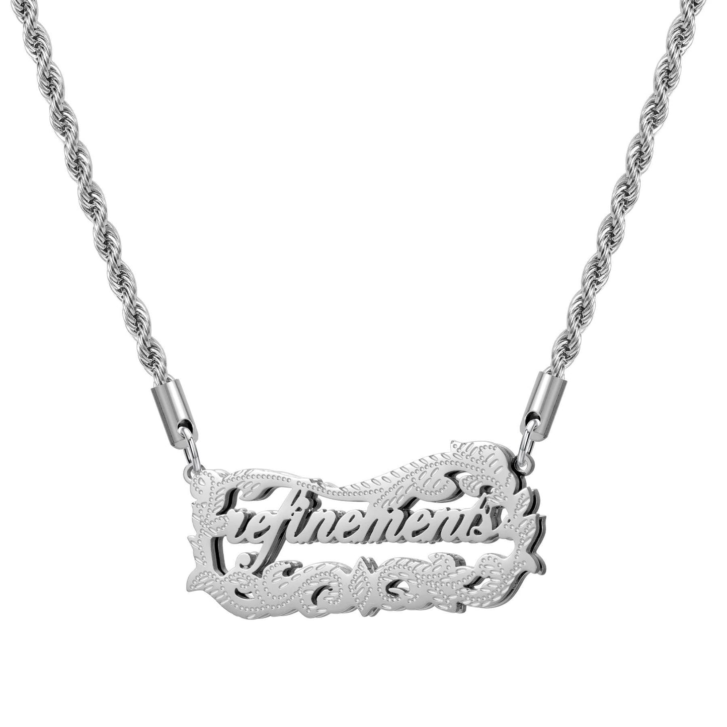 Double-Plated Name Necklace: Personalized Jewelry, Tarnish Free Waterproof