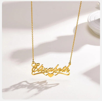 Custom Script Name Necklace with Heart: Meaningful Personalized Gift