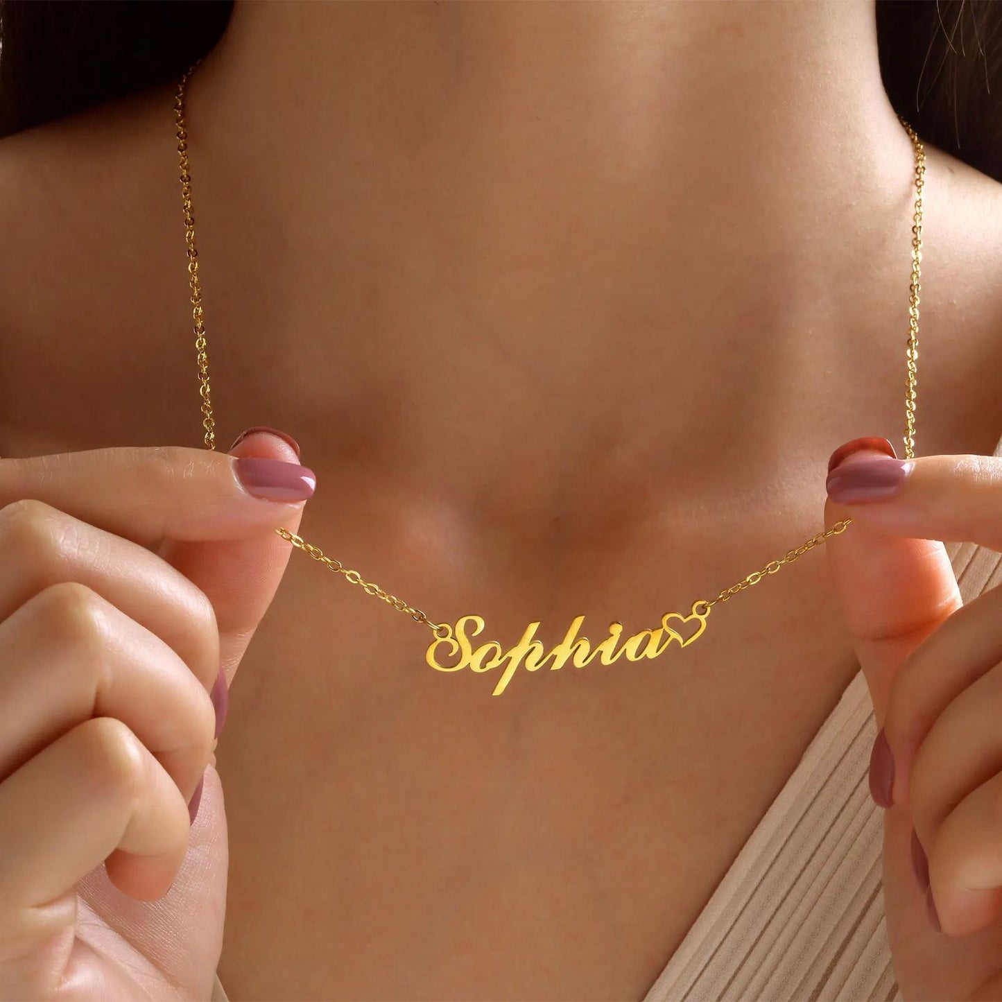 Personalized Script Name Necklace: Classic Custom Jewelry with Butterfly Accent