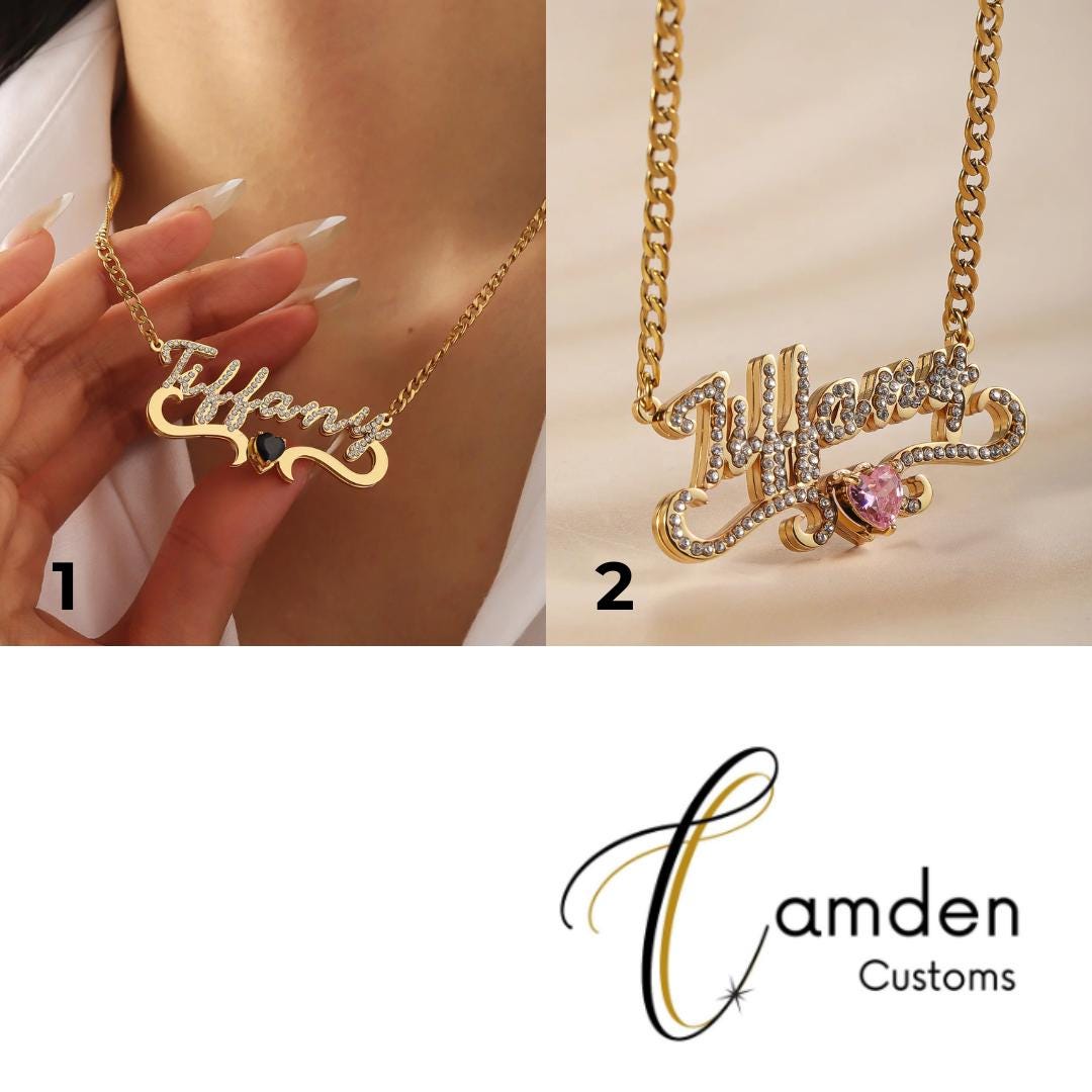 Birthstone Jewelry Necklace: Double Plated Custom Pendant