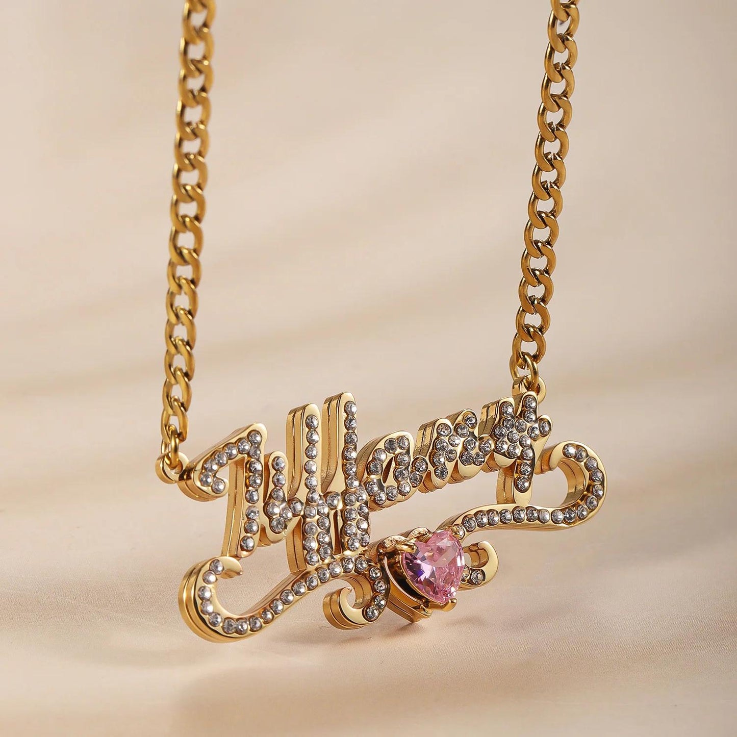 Birthstone Jewelry Necklace: Double Plated Custom Pendant