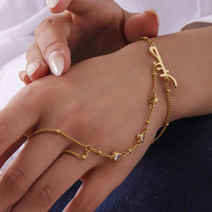 Hand Chain Bracelet: Personalized Arabic Jewelry