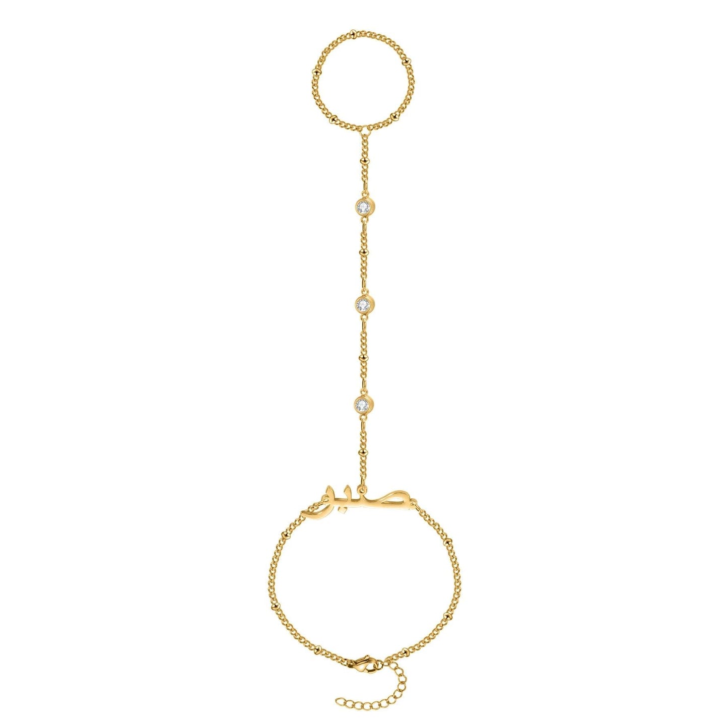Hand Chain Bracelet: Personalized Arabic Jewelry