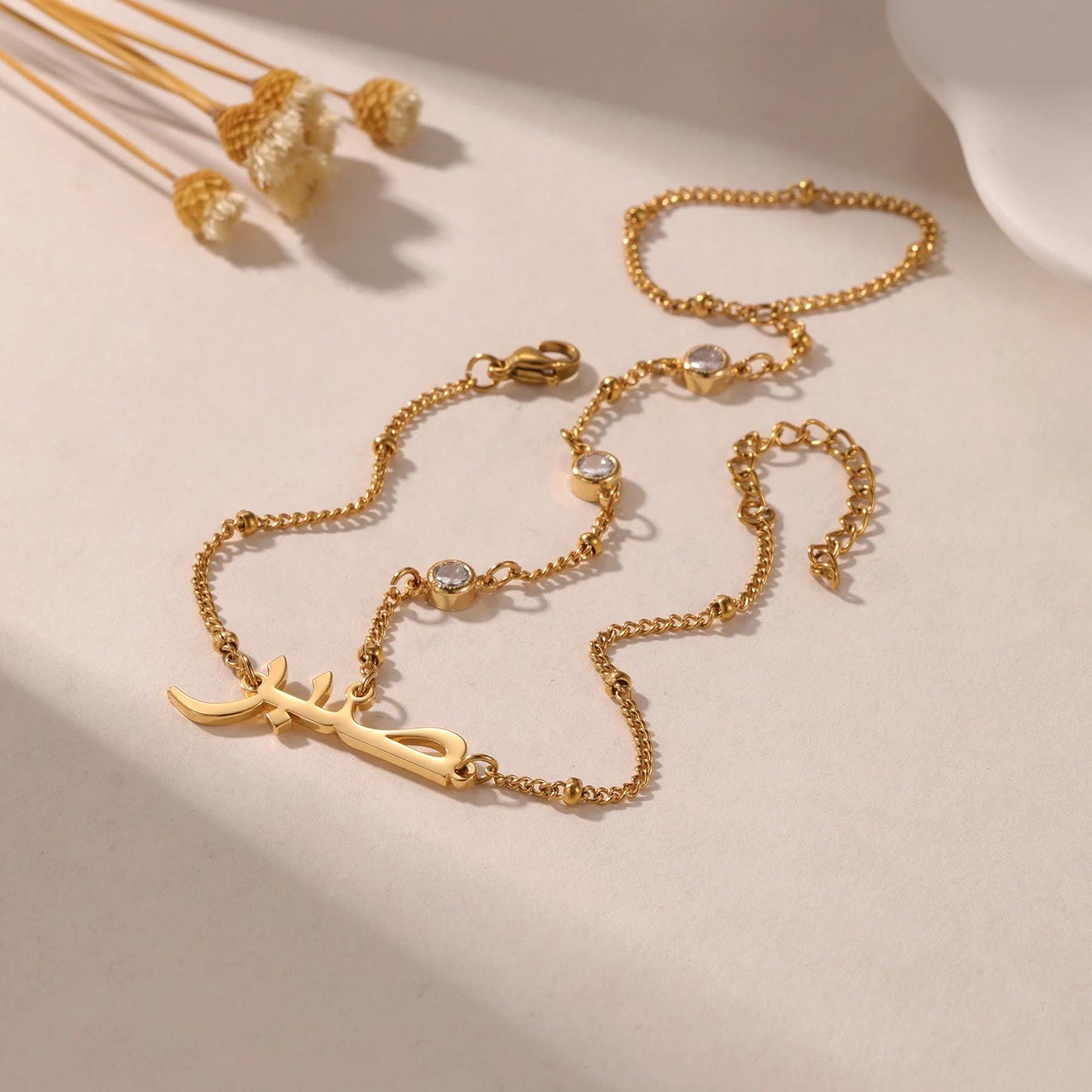 Hand Chain Bracelet: Personalized Arabic Jewelry