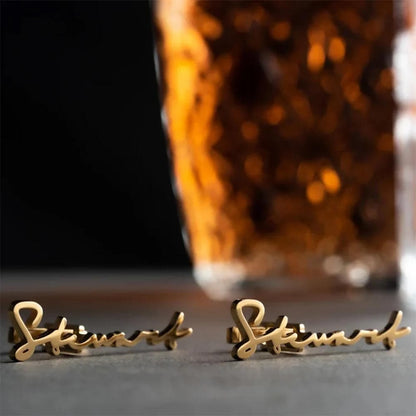 Personalized Cufflinks: Gold or Silver Custom Cuff Links for Men, Wedding Gifts