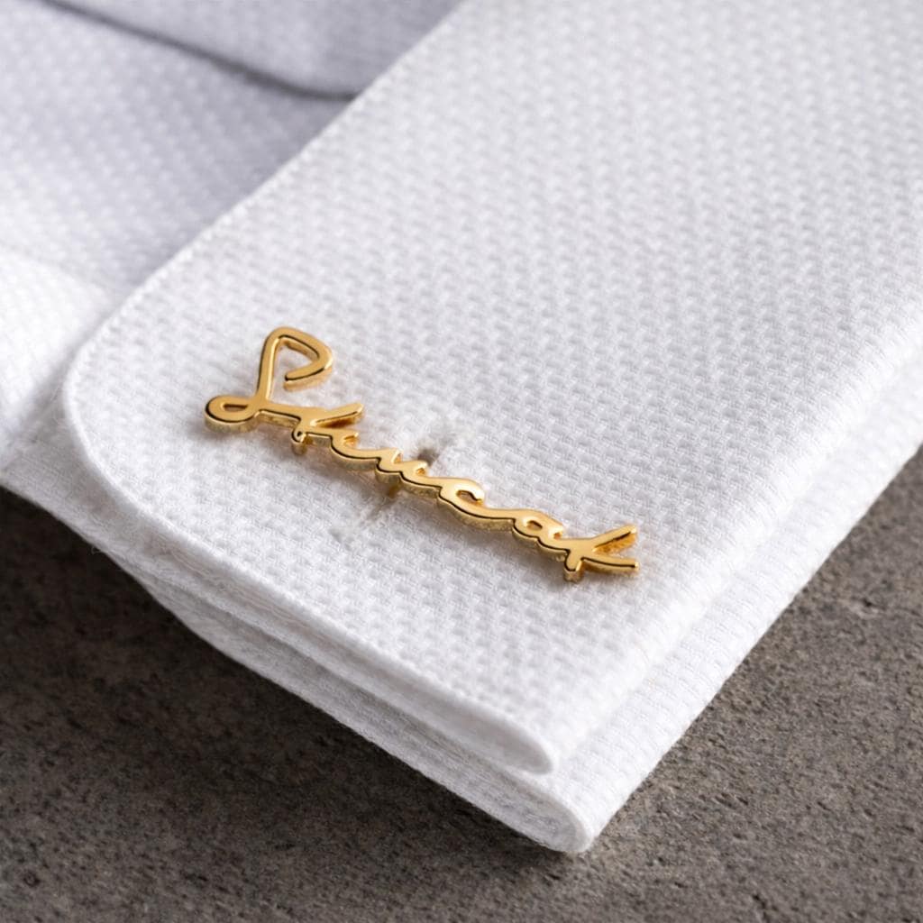Custom Cufflinks: Silver or Gold Cuff Links for Grooms, Groomsmen, Wedding Gifts