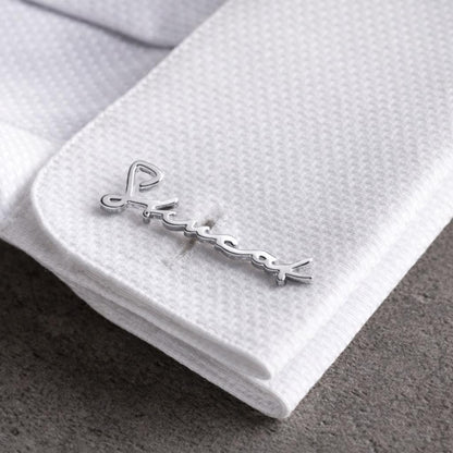 Custom Cufflinks: Silver or Gold Cuff Links for Grooms, Groomsmen, Wedding Gifts