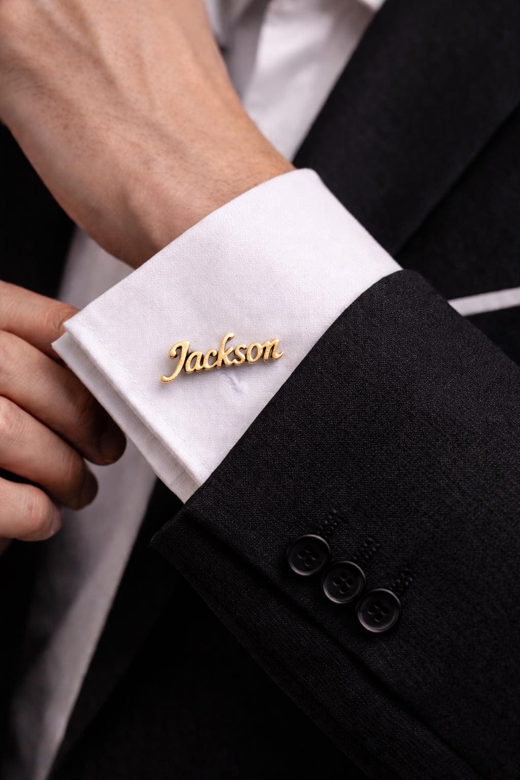 Custom Name Cufflinks for Groom, Groomsmen, Wedding Gift