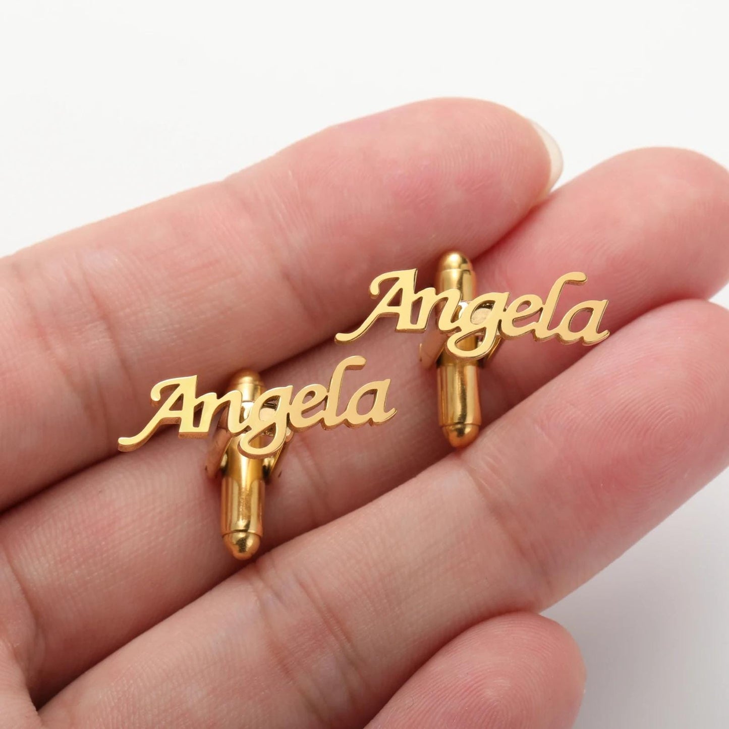 Custom Name Cufflinks for Groom, Groomsmen, Wedding Gift