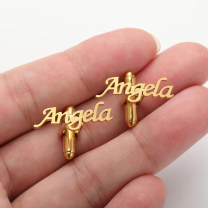 Custom Name Cufflinks for Groom, Groomsmen, Wedding Gift