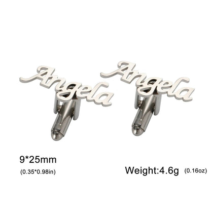 Custom Name Cufflinks for Groom, Groomsmen, Wedding Gift