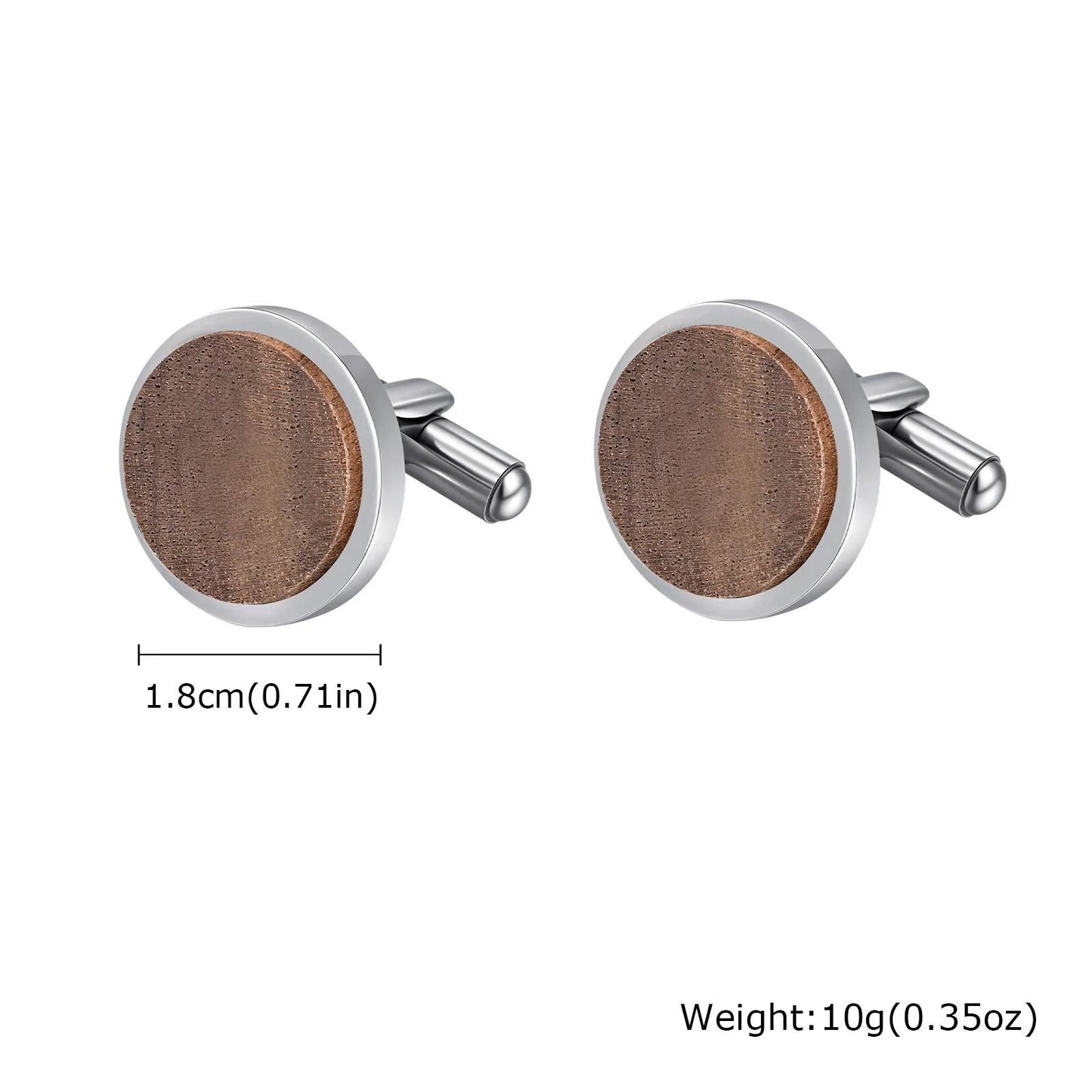 Engraved Wood Cufflinks: Custom Black or Silver Name Cufflinks, Gifts for Groomsmen