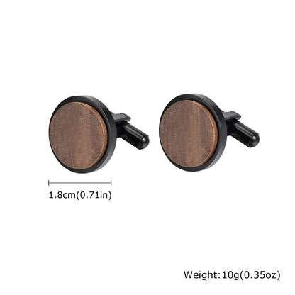 Engraved Wood Cufflinks: Custom Black or Silver Name Cufflinks, Gifts for Groomsmen
