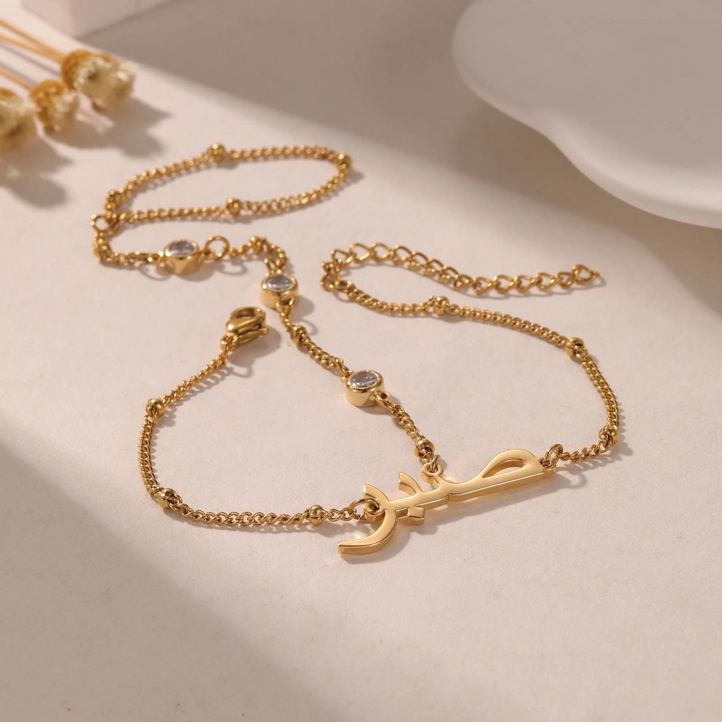 Hand Chain Bracelet: Personalized Arabic Jewelry