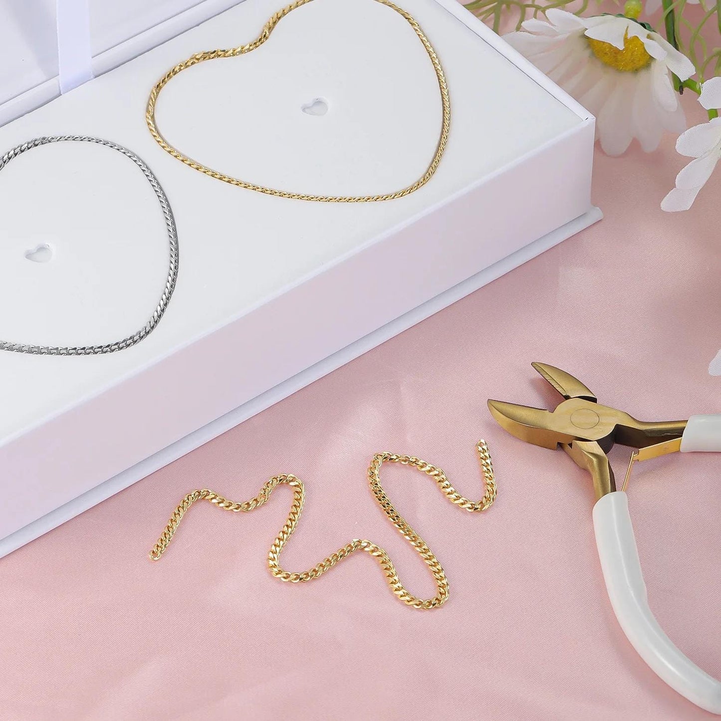 Permanent DIY Bracelet Kit: Forever Jewelry, Waterproof Stainless Steel Chains