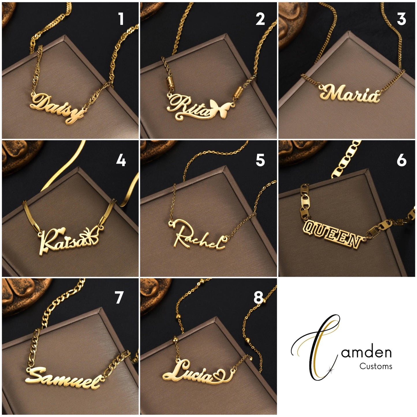 Perosonalized Nameplate Necklace: Dainty Carrie Necklace, Script Pendant