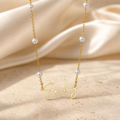 Personalized Name Necklace: Gold or Silver Stainless Steel Custom Jewelry