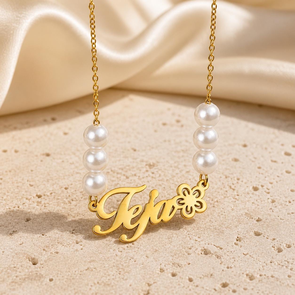 Personalized Name Necklace: Gold or Silver Stainless Steel Custom Jewelry