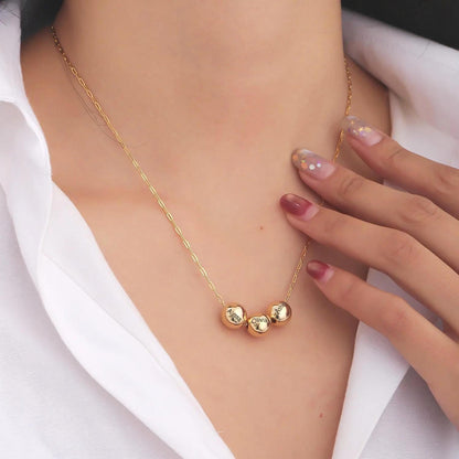 Engraved Name Bead Necklace: Personalized Family Jewelry Gift