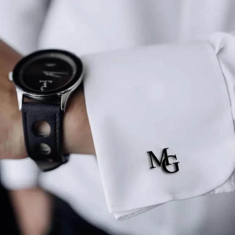 Bulk Custom Monogram Cufflinks, Personalized Groomsmen Gifts, Gold or Silver Initial Cuff Links