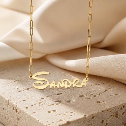 Personalized Heart Name Necklace: Custom Gold or Silver Jewelry Gift for Her