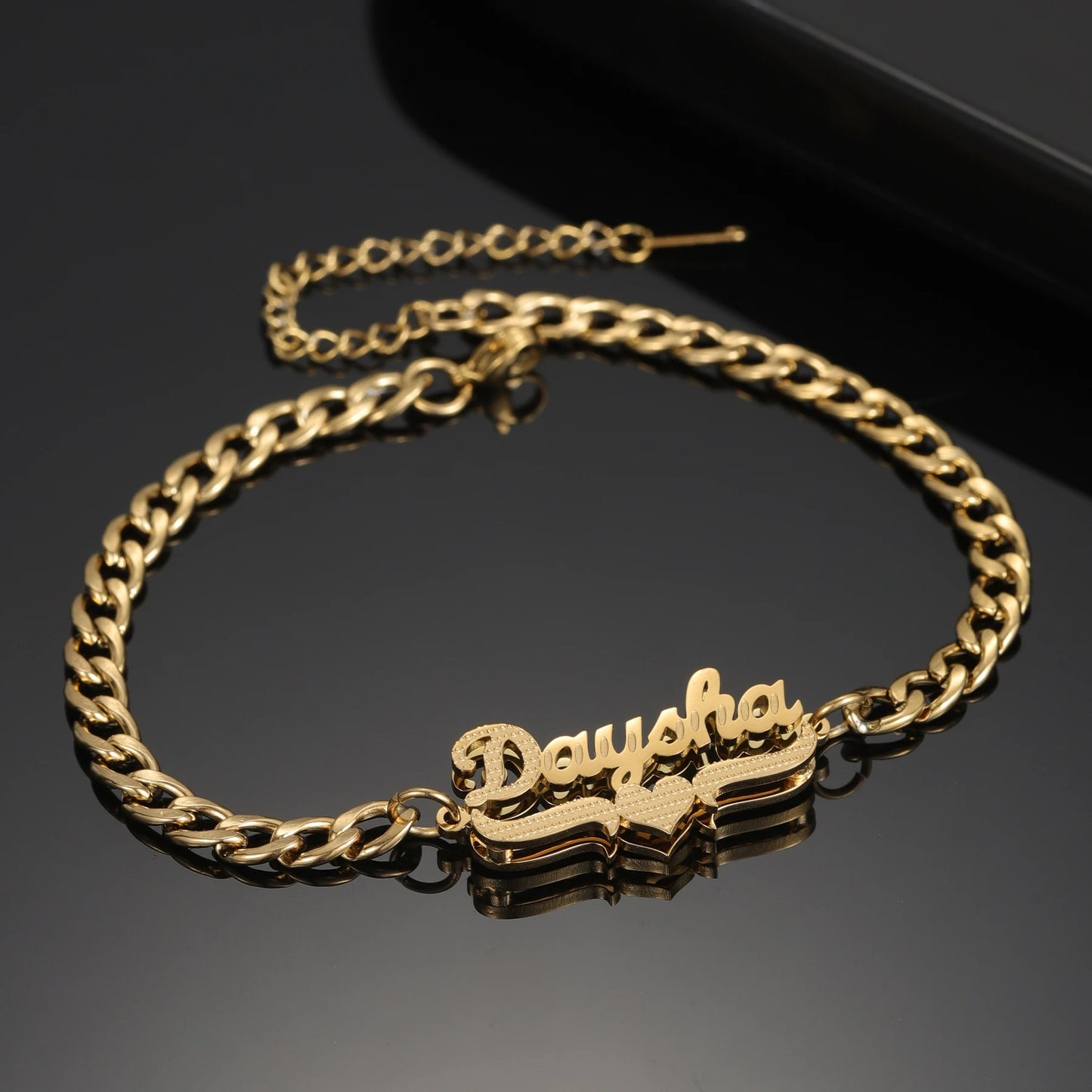 Double Plated Name Necklace & Bracelet Set